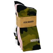 Wholesale - 4pk L-CAMOU3 ATHLETIC CREW SOCKS STEVE MADDEN C/P 48, UPC: 194587714907